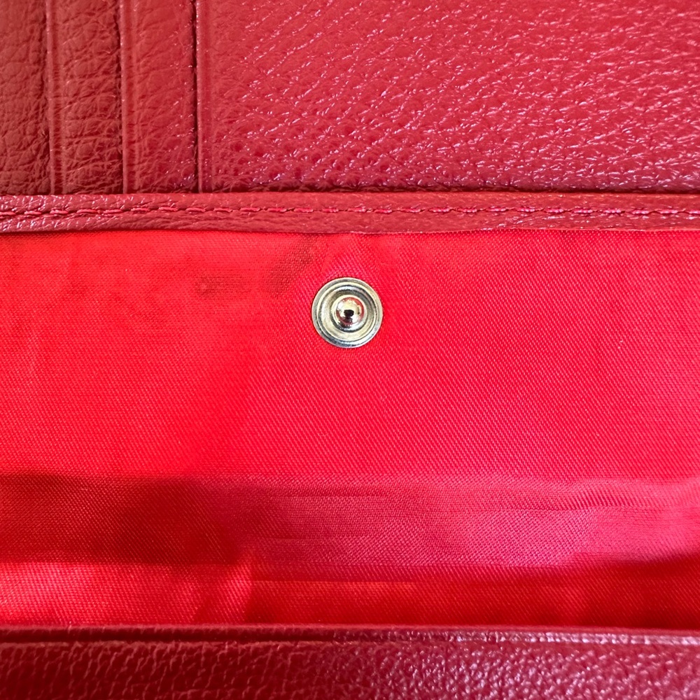 Corti Milano Red Leather Compact Trifold Card & Coin Leather Wallet ~Milan Italy - Picture 13 of 13